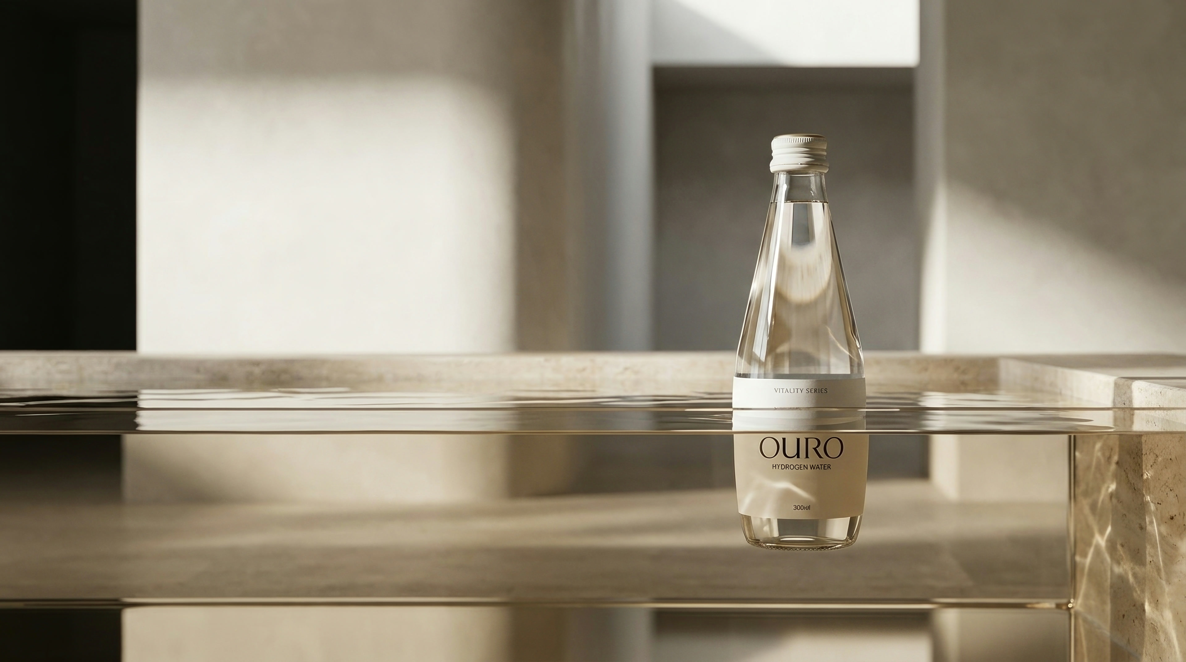 Ouro Vitality Hydrogen Water 300ml glass